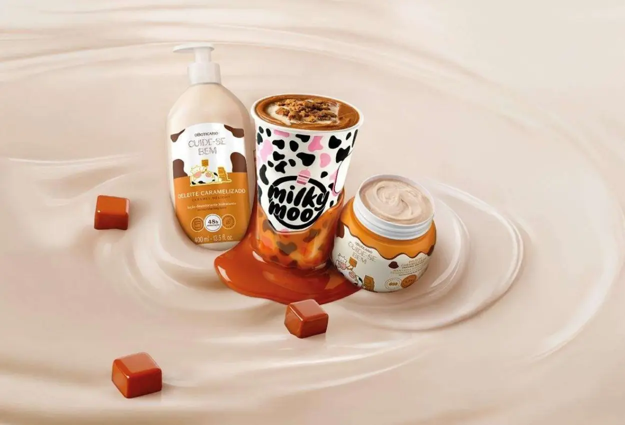 O Boticário aposta em fragrância gourmand e lança collab com milkshake inédito no Brasil