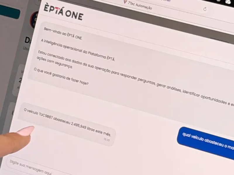 ÈPTÁ ONE IA analisa consumo de combustível